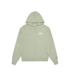 SMALL ARCH LOGO ZIP THROUGH - GREEN