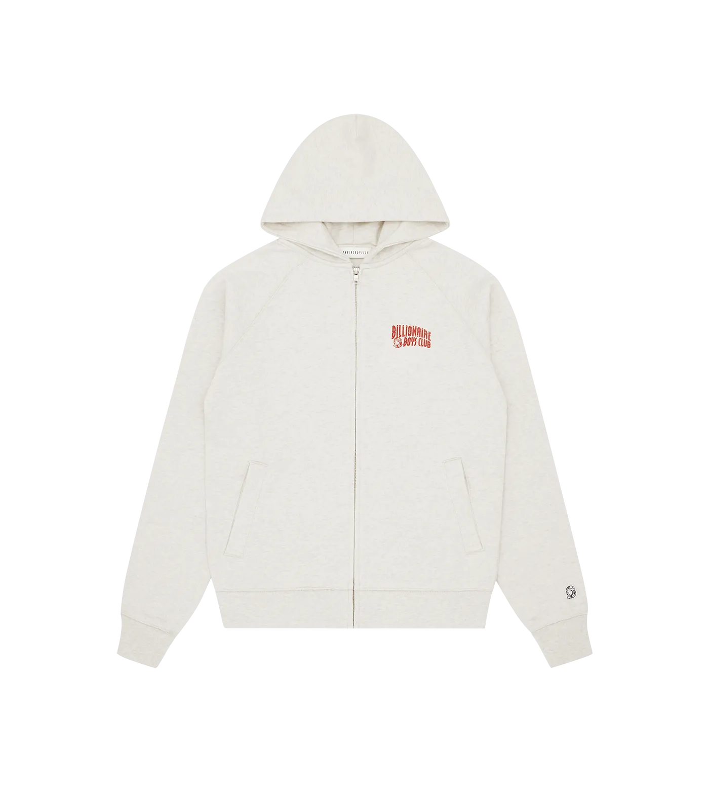 SMALL ARCH LOGO ZIP THROUGH HOOD - OAT