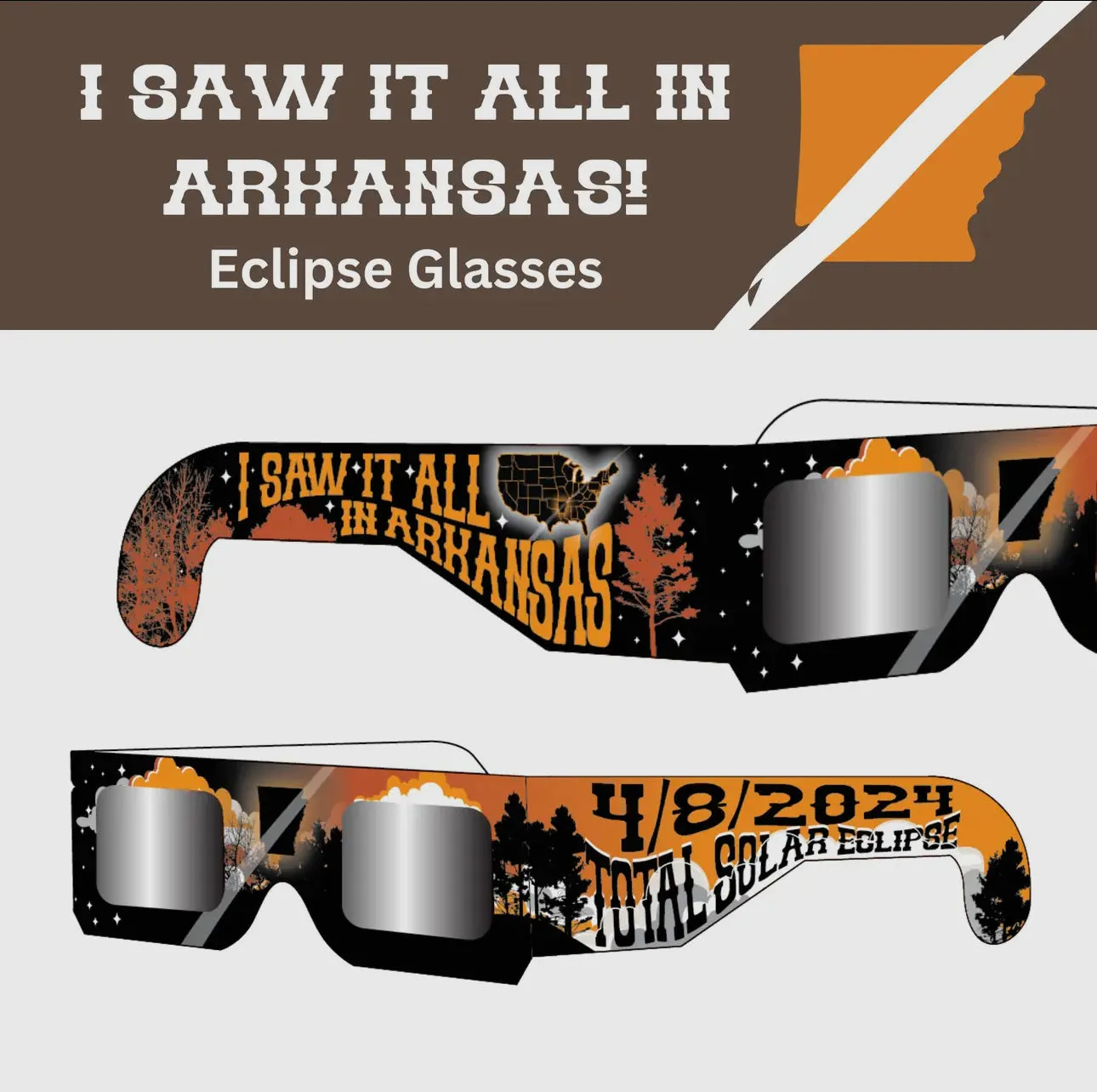 Solar Eclipse Arkansas Glasses