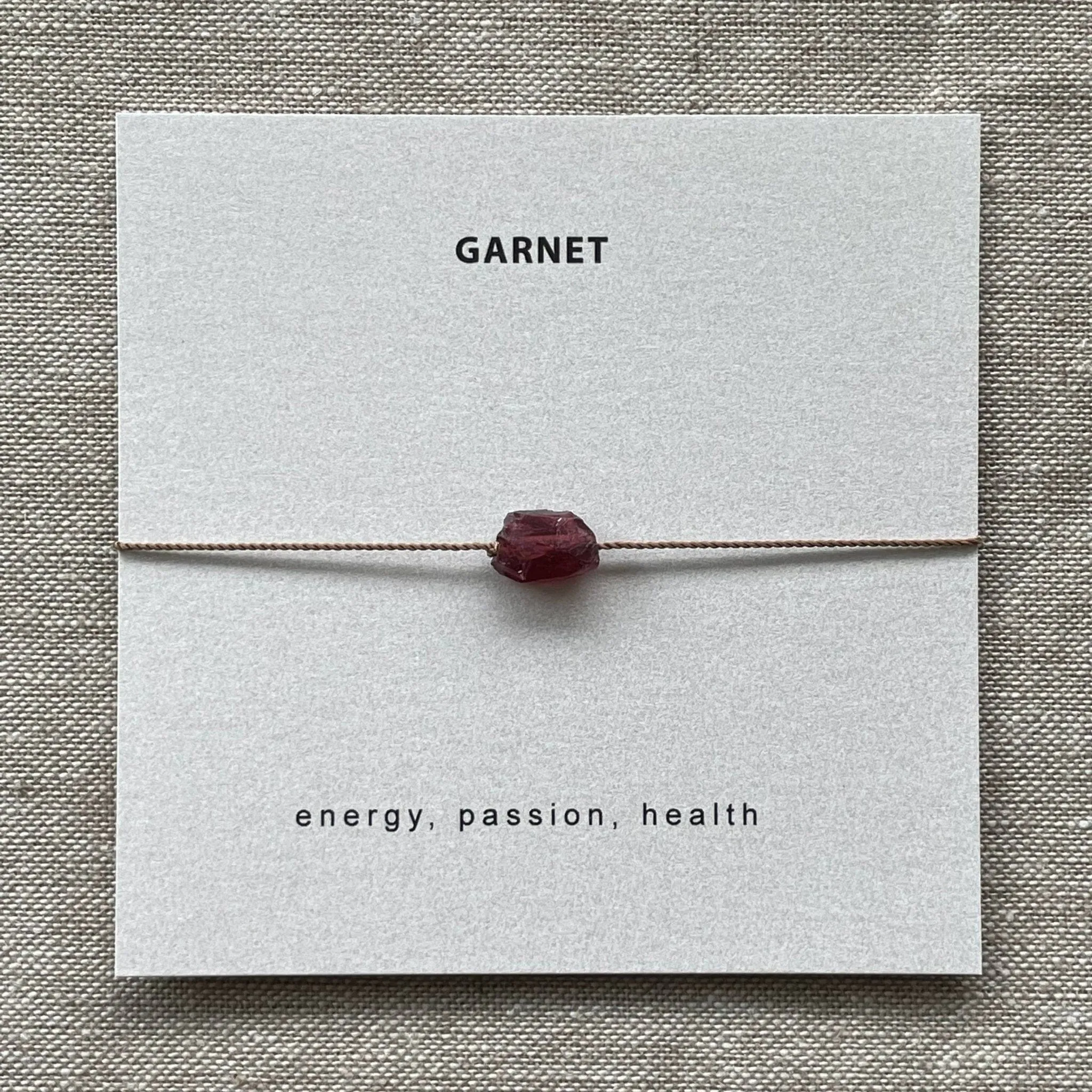 Soulsilk - Raw Garnet Bracelet