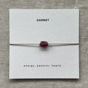 Soulsilk - Raw Garnet Bracelet