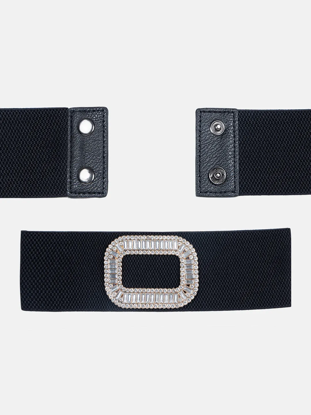 Stone Embellished Stretch Broad Belt