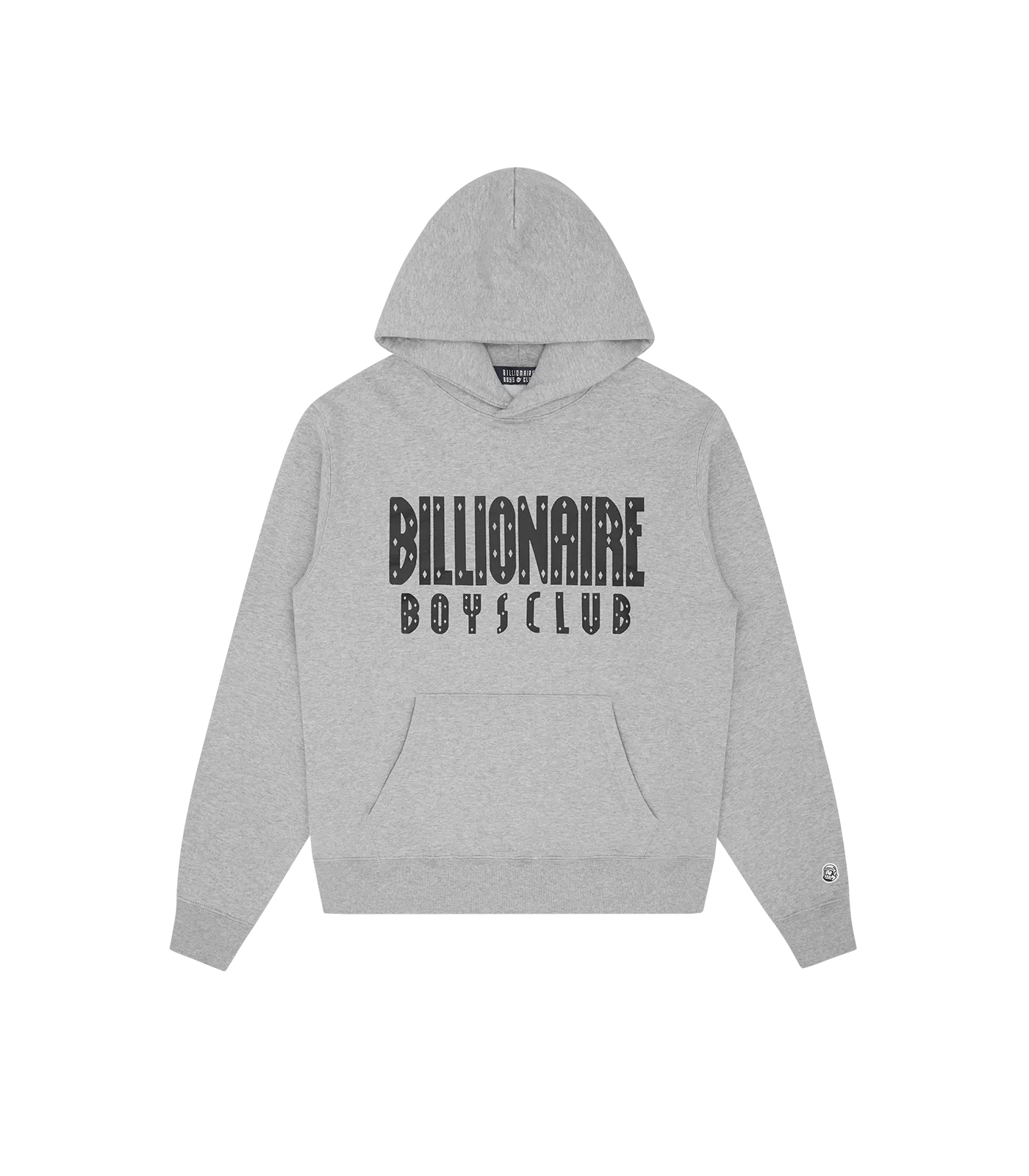 STRAIGHT LOGO POPOVER HOOD - HEATHER GREY