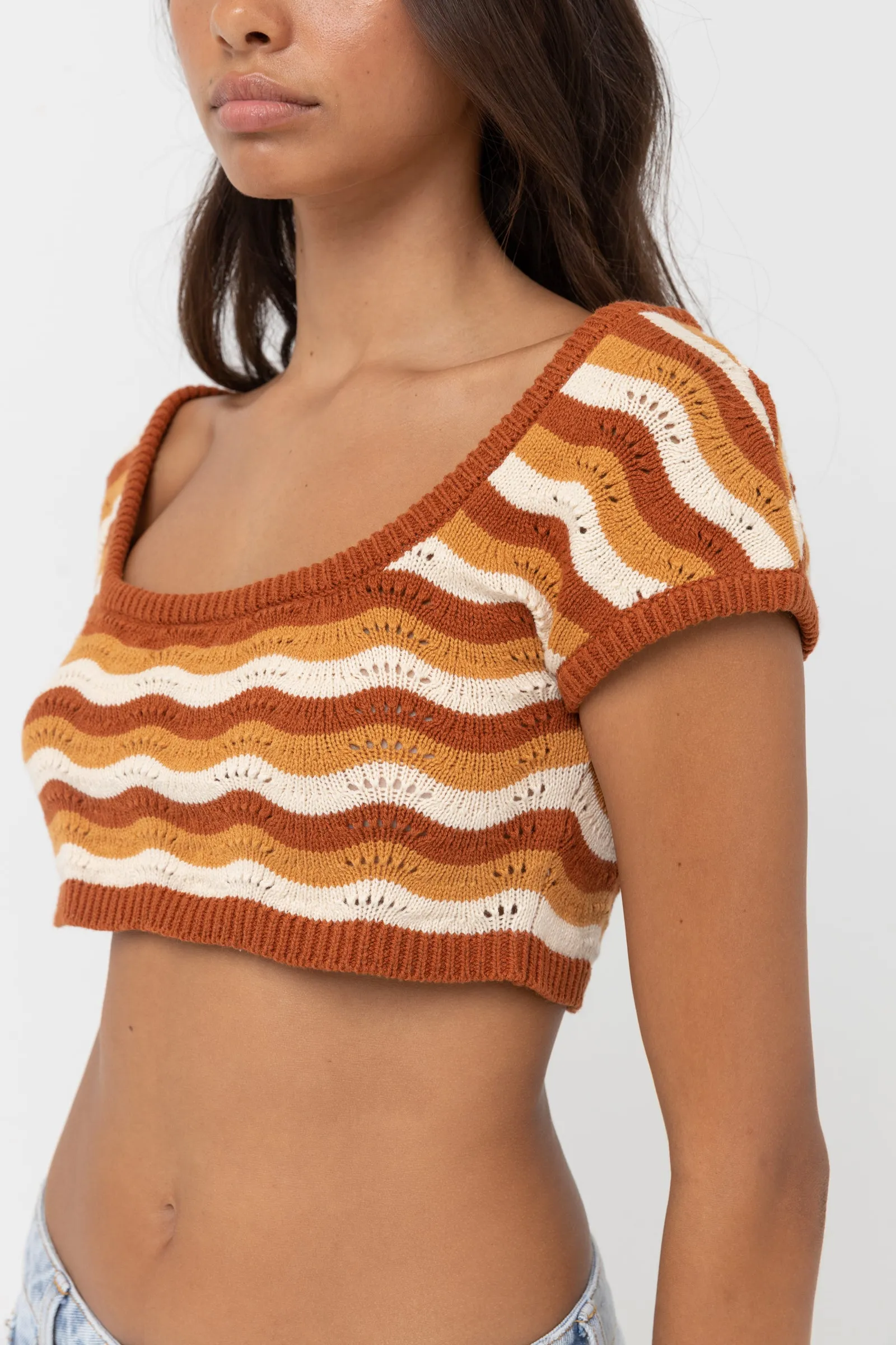 Sunshine Cap Sleeve Top Orange