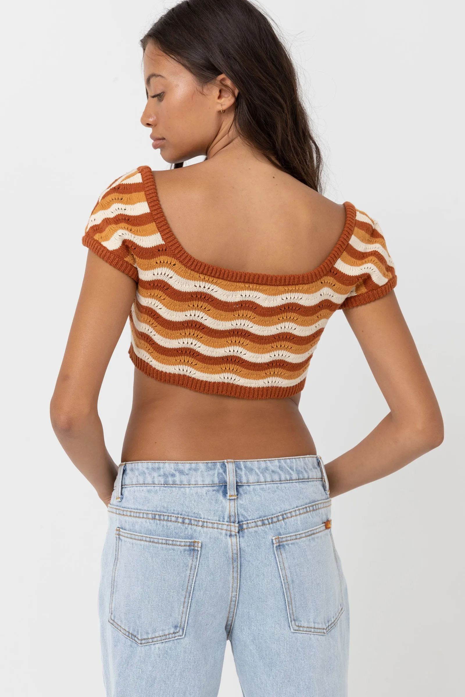 Sunshine Cap Sleeve Top Orange