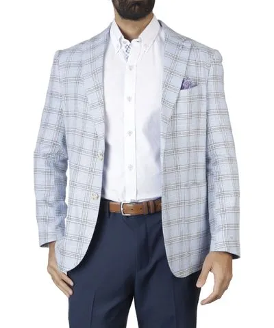 Tailorbyrd Men's Textured Plaid Sport Coat