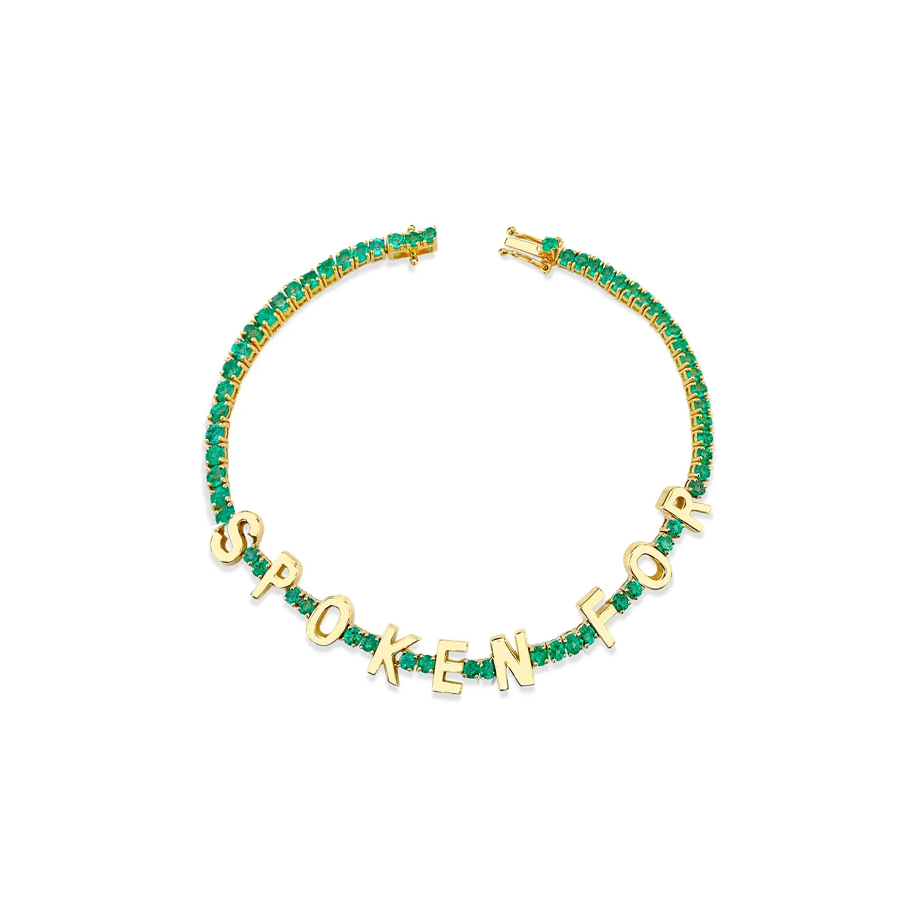 The Perfect Personalized Tennis Bracelet - Emerald / 14k Yellow Gold