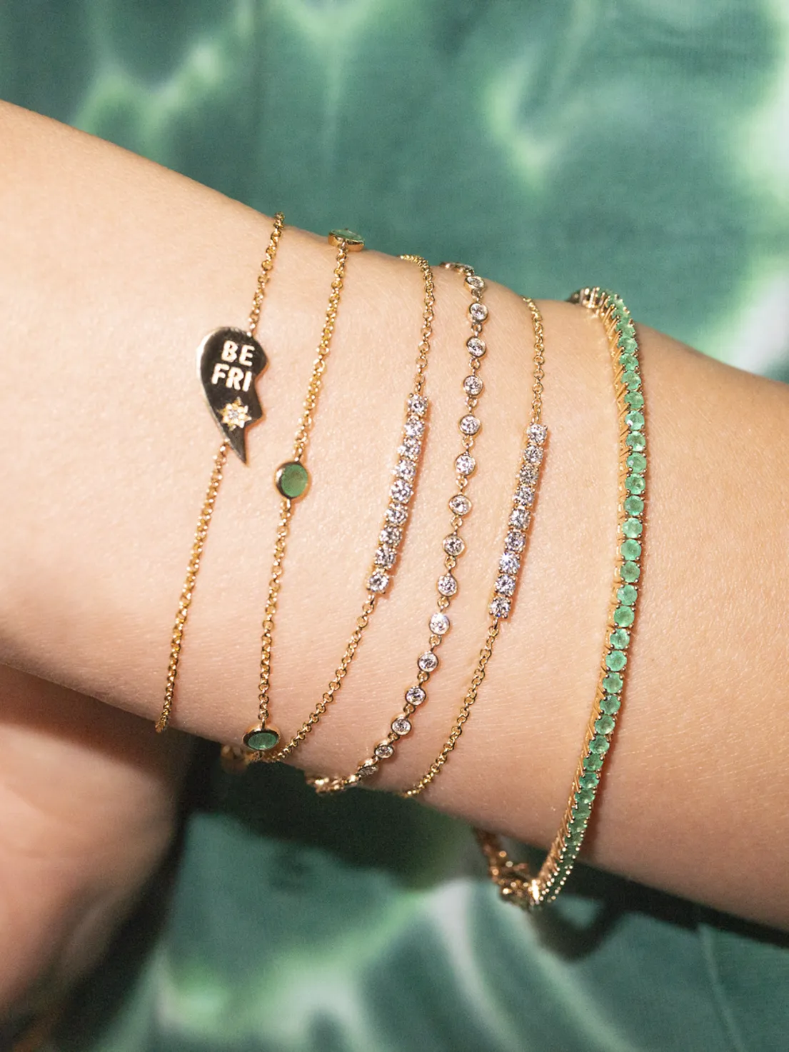 The Perfect Personalized Tennis Bracelet - Emerald / 14k Yellow Gold