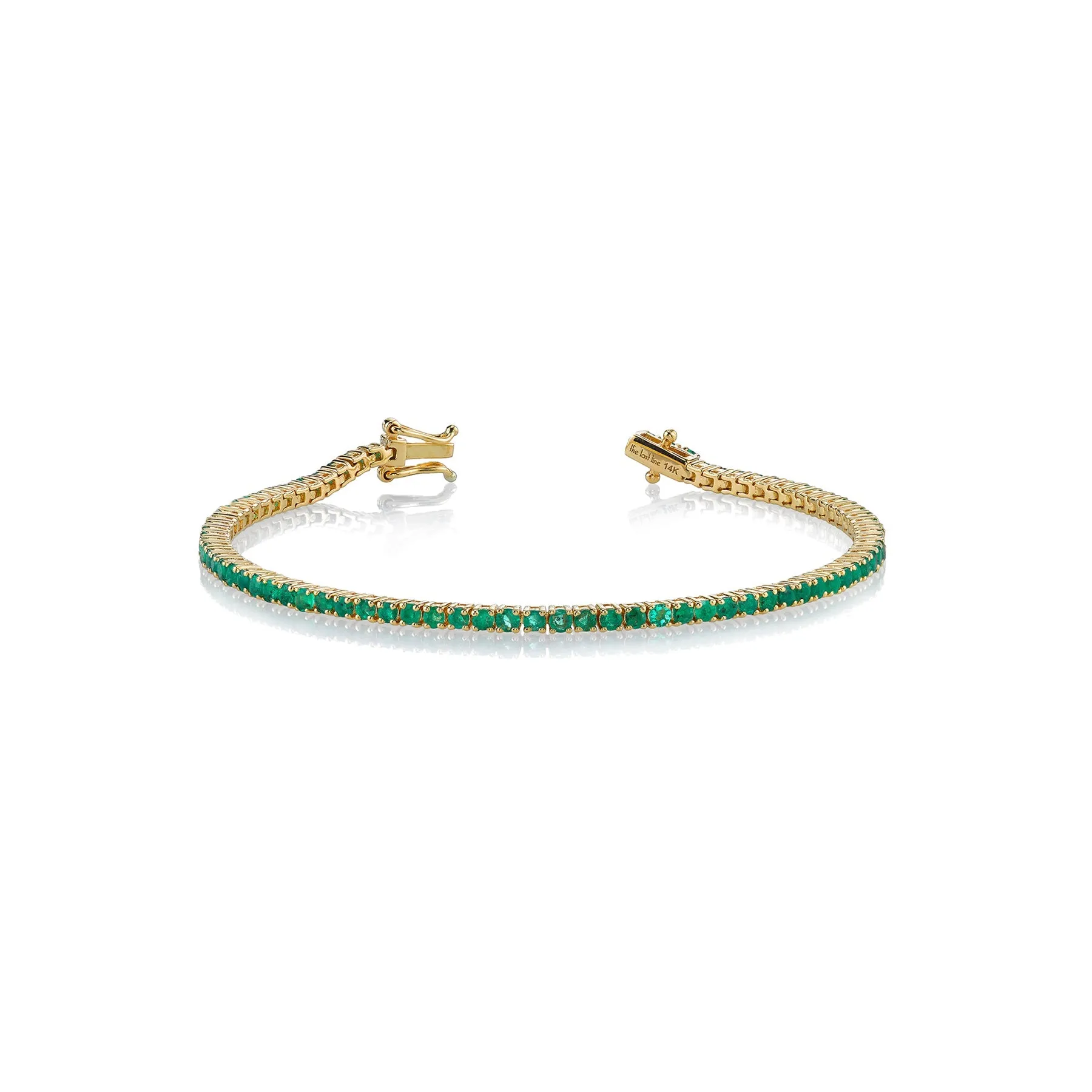 The Perfect Personalized Tennis Bracelet - Emerald / 14k Yellow Gold