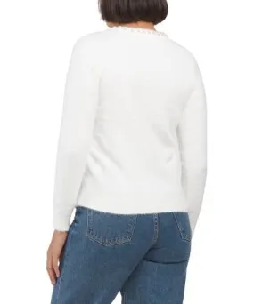 Tj Maxx Eyelash Pull Over Sweater With Jewel Neck Collar