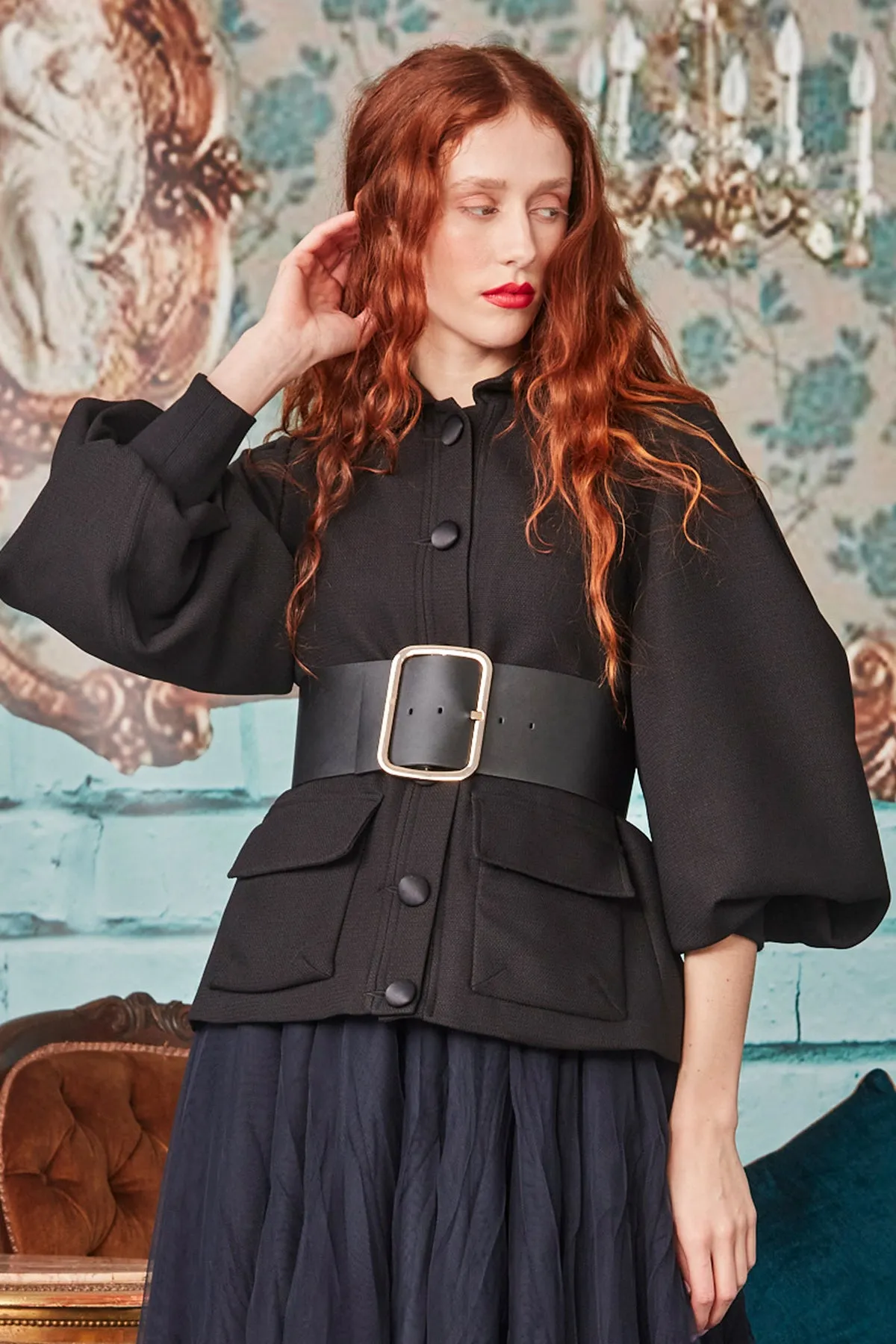 TRELISE COOPER - Waist and See Wide Belt Black