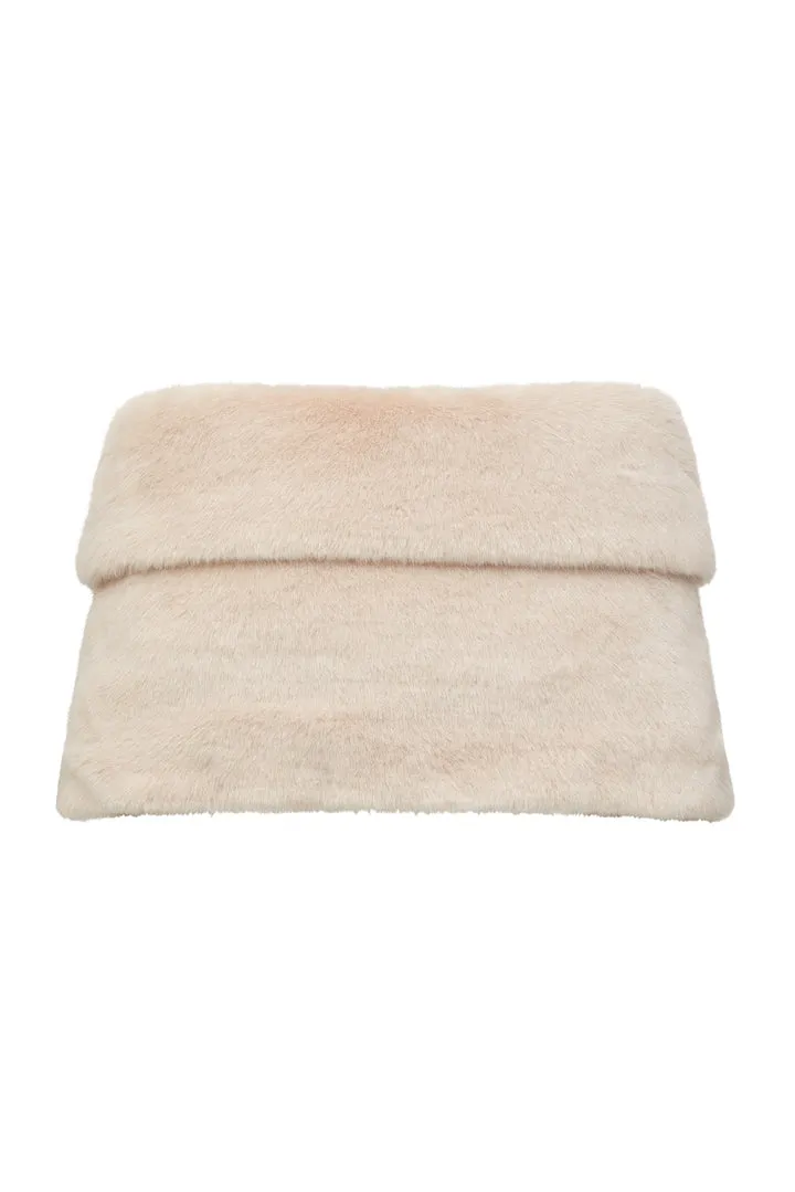 UNREAL FUR Champagne Wrap Fur Stole (Nude Pink)