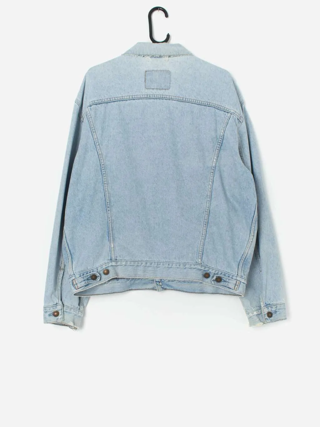 Vintage Levis distressed denim jacket in pale blue – Large / XL