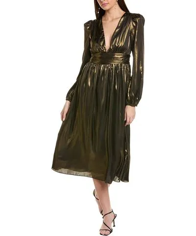 WAYF Metallic Midi Dress