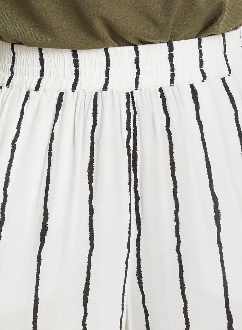 White And Black Stripe Trouser