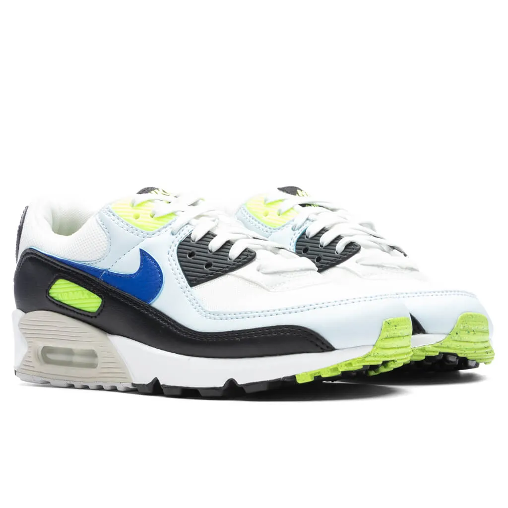 Women's Air Max 90 - Summit White/Racer Blue/Volt