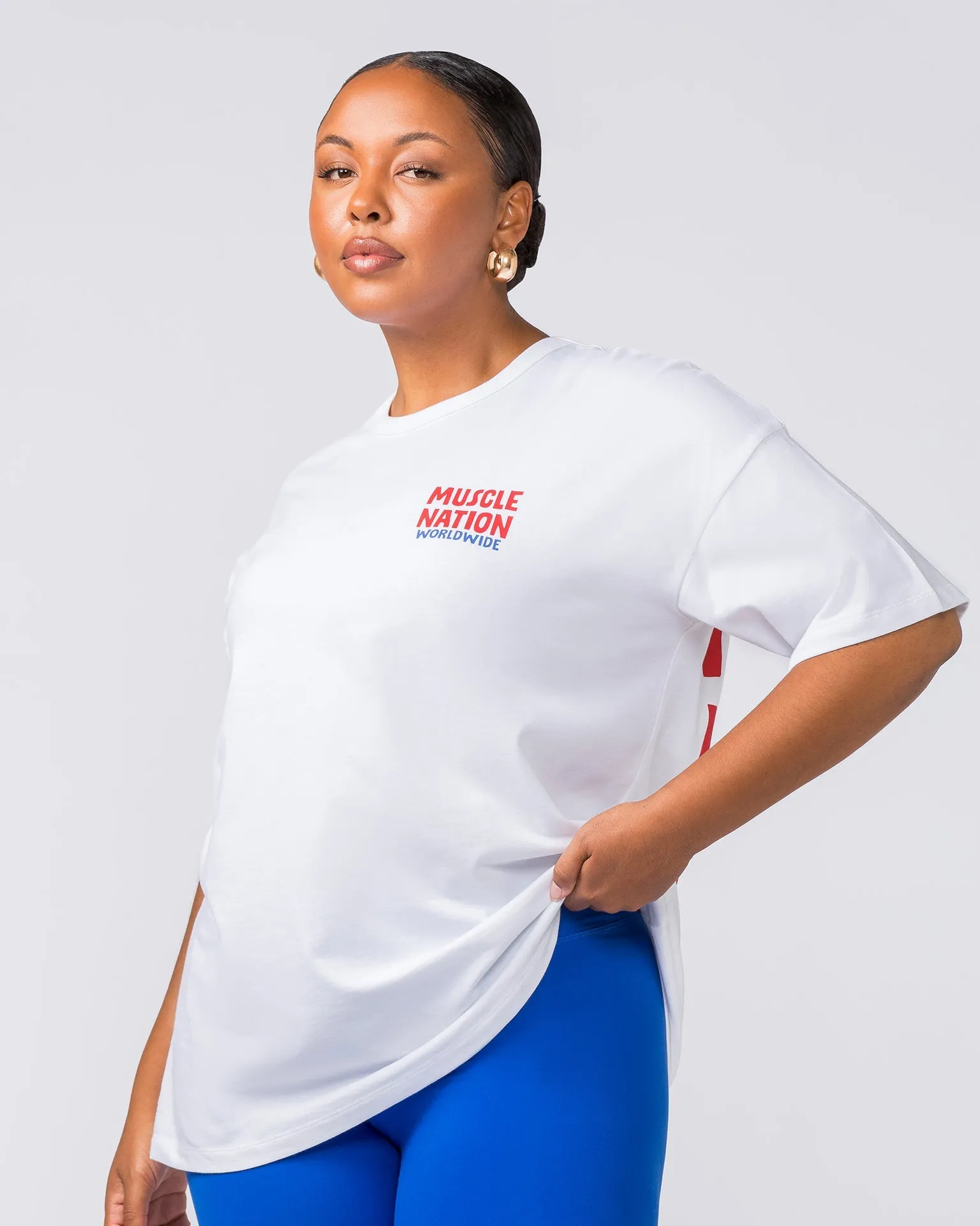 Womens Tour Oversized Heavy Tee - White