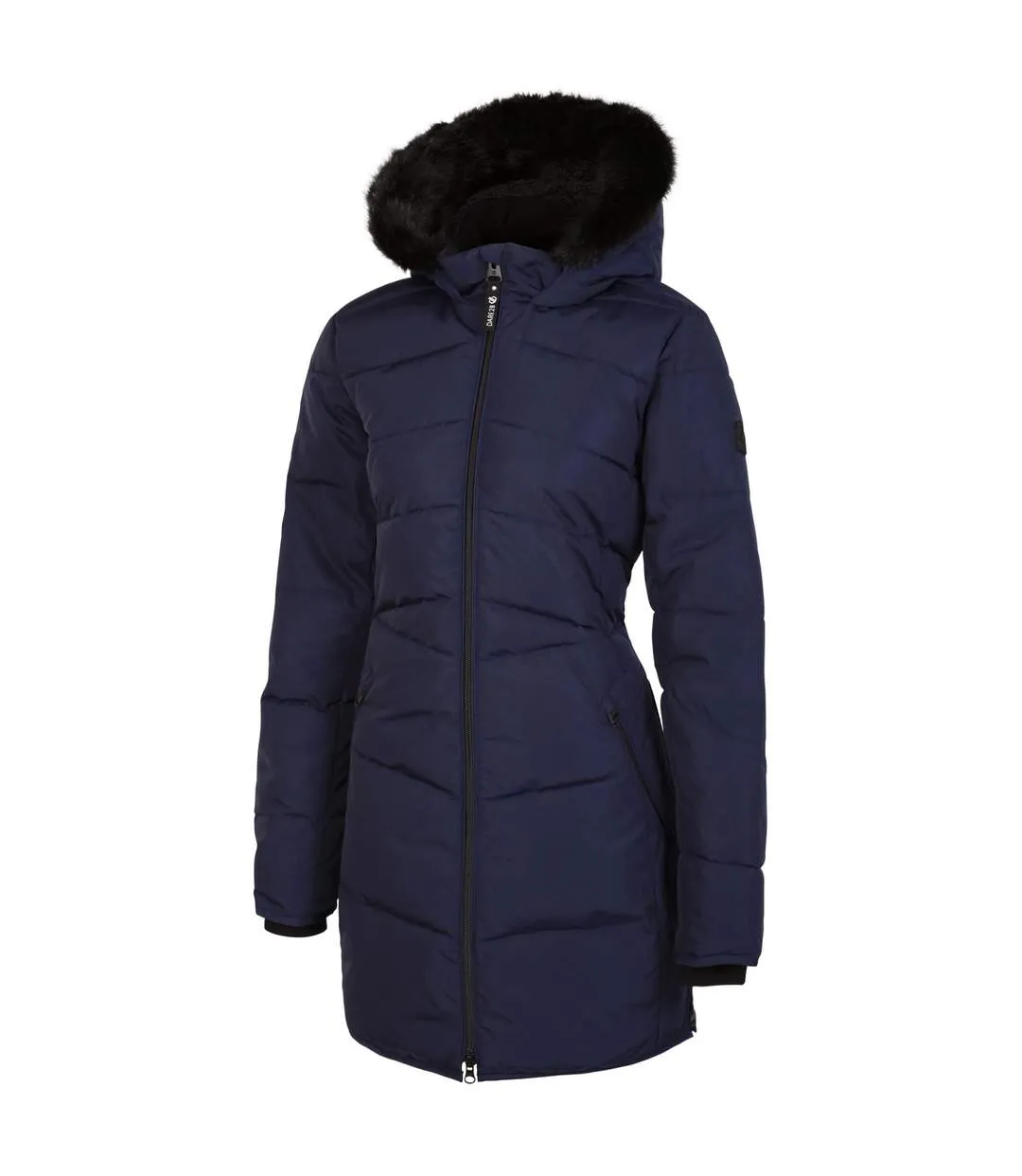 Womens/ladies striking iii long length padded jacket peacoat Dare 2B