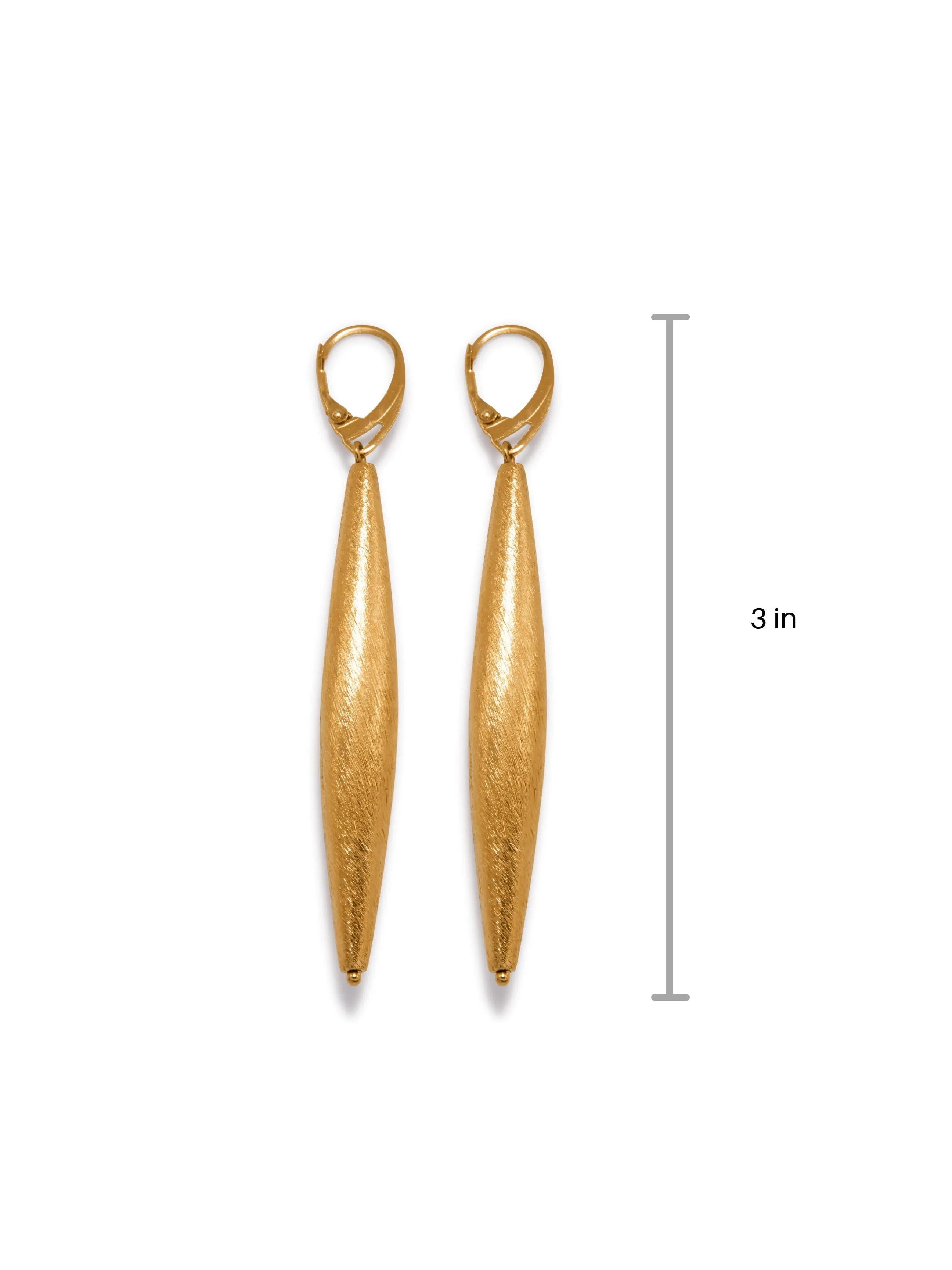 Zeppelin Cora 1 Drop Gold Earrings